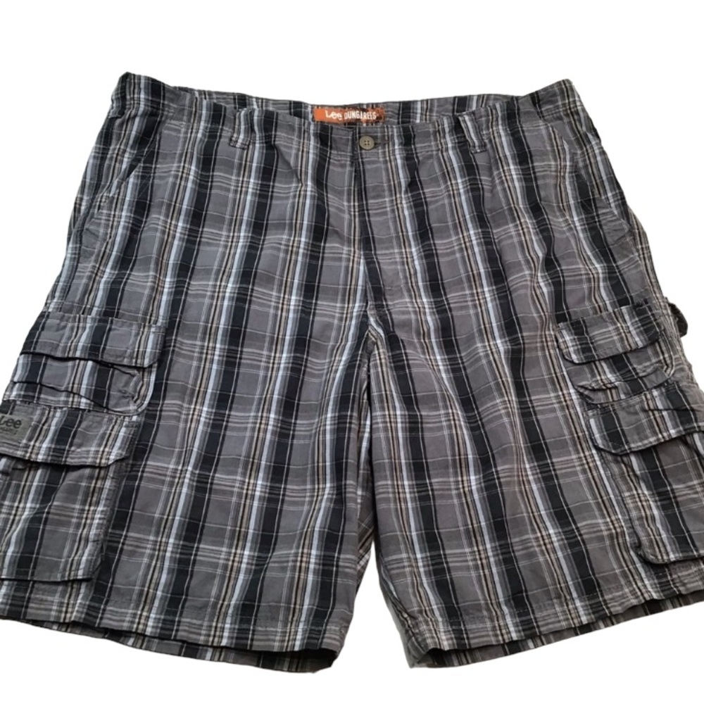 LEE DUNGAREE - Men’s Plaid Cargo Shorts - 44